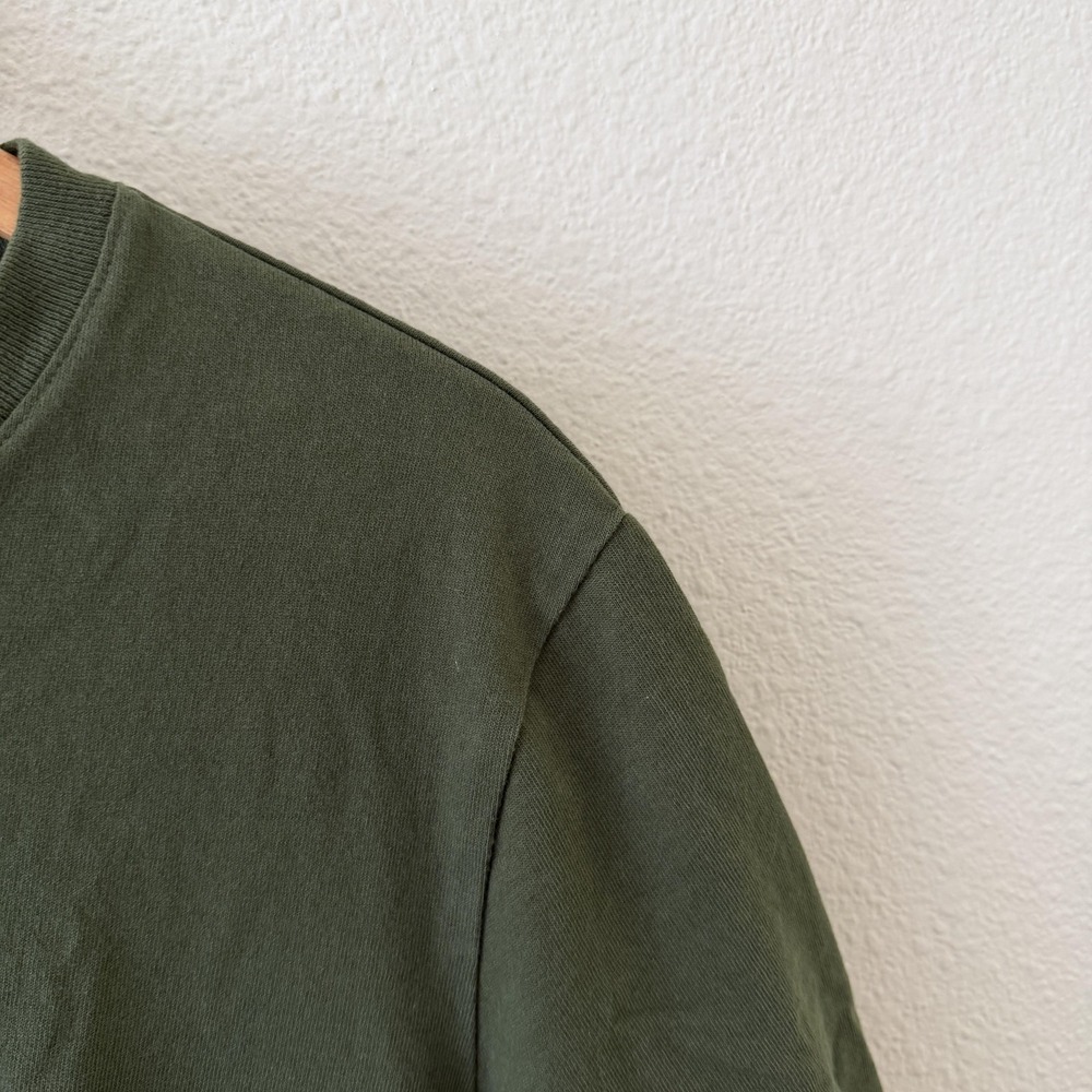 Everlane Pocket T Shirt Top Mens M Green Organic Cotton Crewneck Classic Soft - Picture 4 of 8